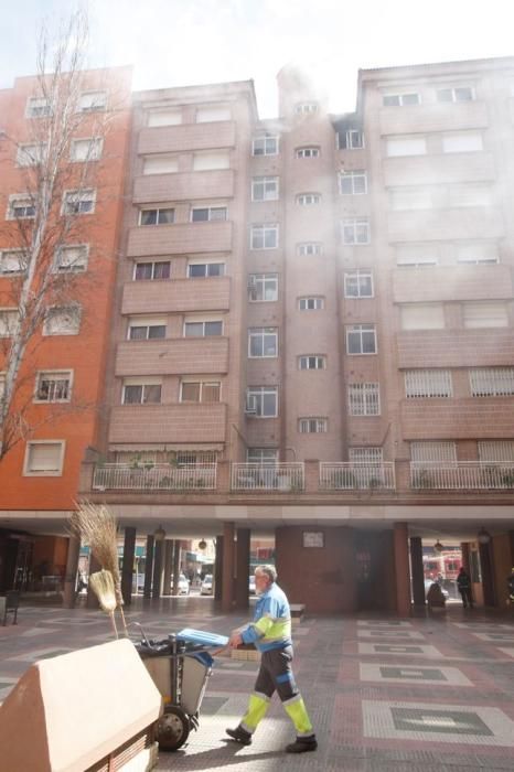 Incendio en una casa en San Antón