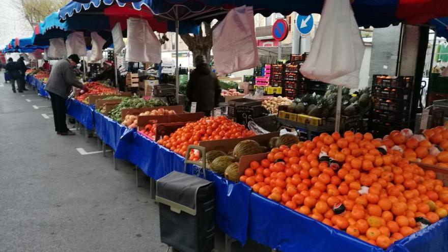 Imatge del mercat de Sant Vicenç, aquest matí