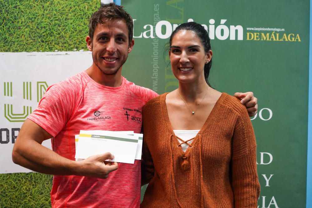 Entrega de los premios a los ganadores del V Torneo de Pádel de La Opinión de Málaga.