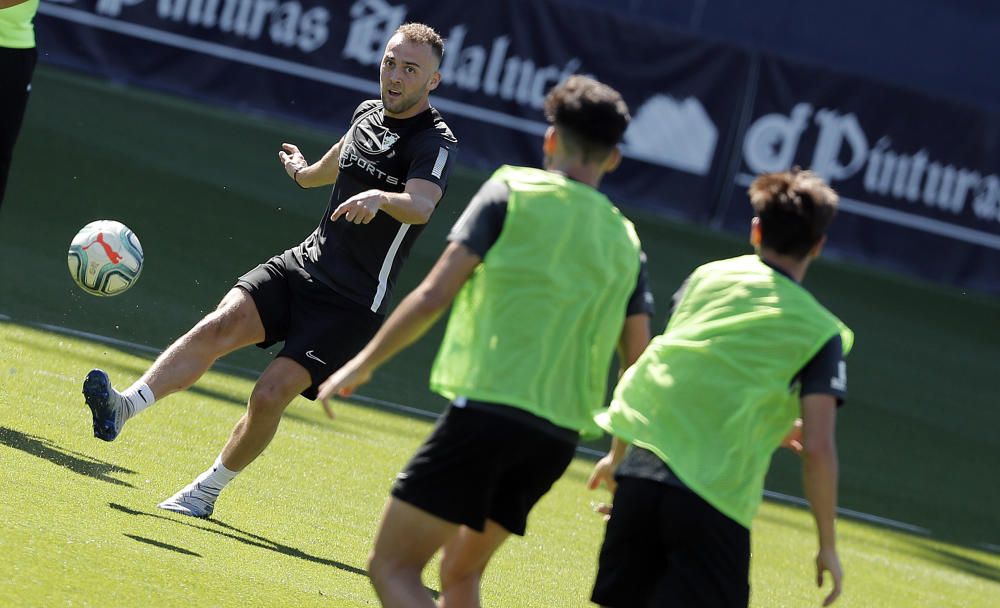 Primer entrenamiento de grupo del Málaga CF