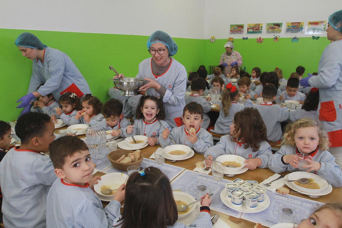 Comedor escolar de un colegio gallego.