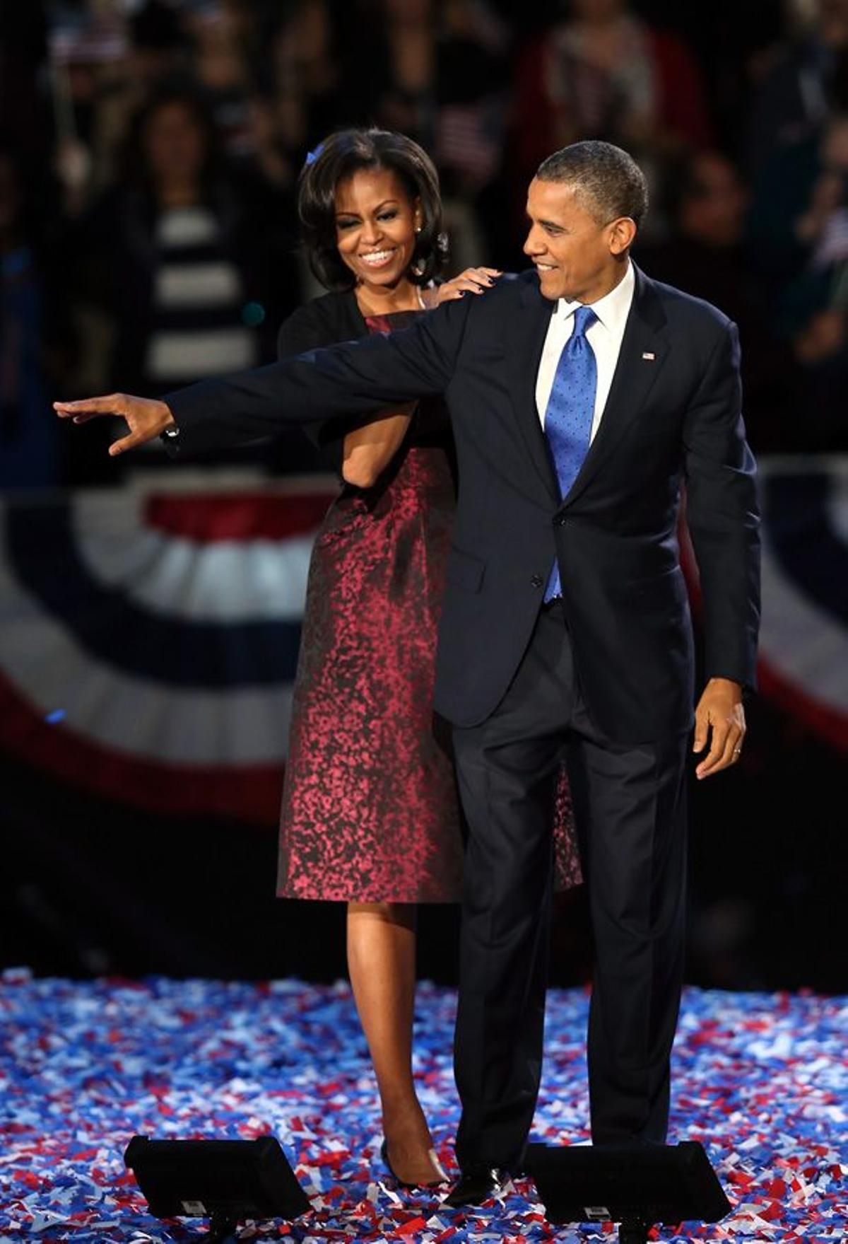 Michelle Obama con vestido de Michael Kors