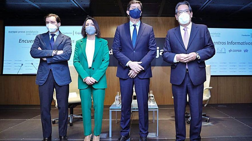 Francisco Morón, Marta Bosquet, Juan Marín y Antonio Pulido, ayer.
