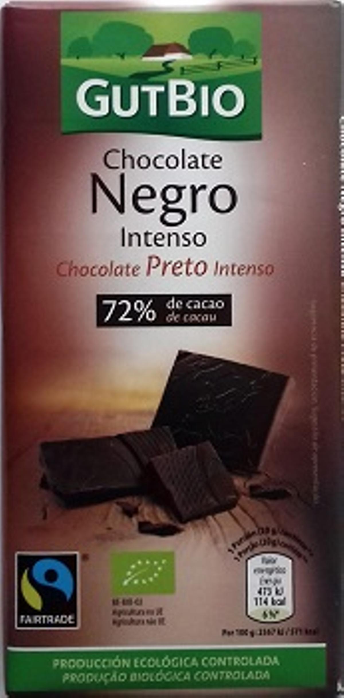 Chocolate negro de Aldi. OCU