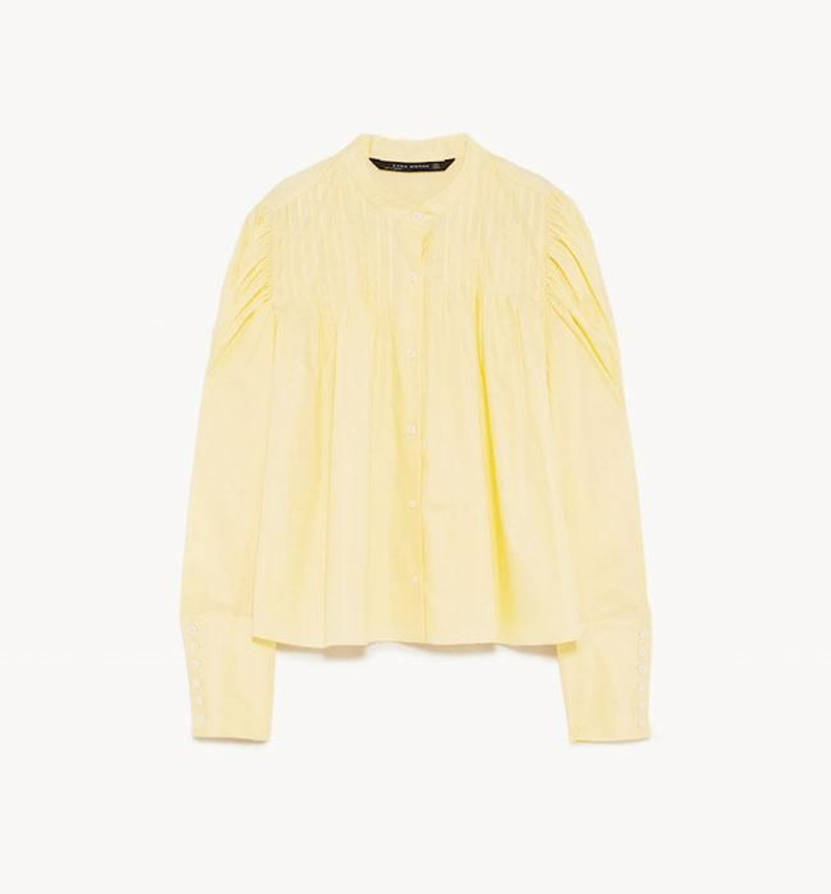 20 camisas de Zara: amarilla pastel