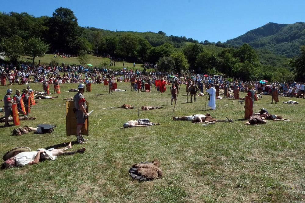 Batalla en la fiesta Astur romana en Carabanzo