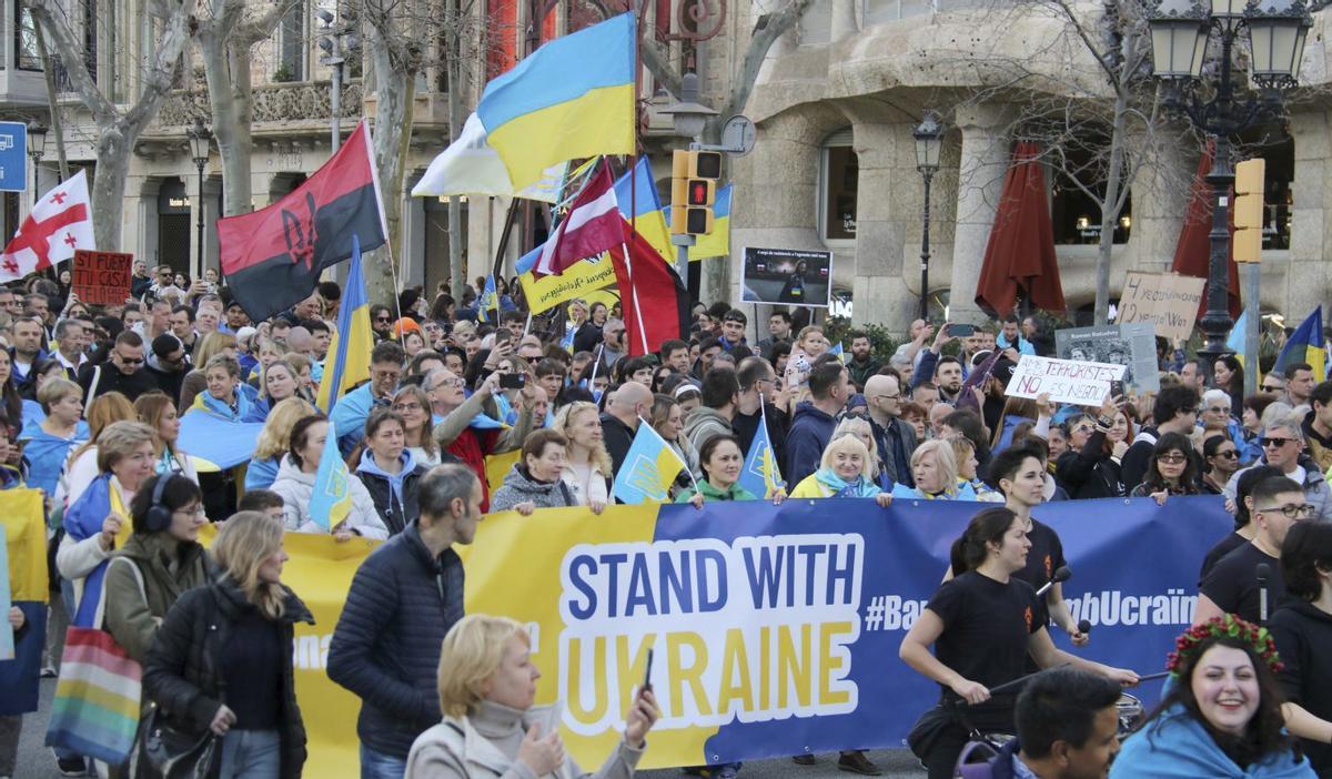 La comunitat ucraïnesa es mobilitza a Barcelona