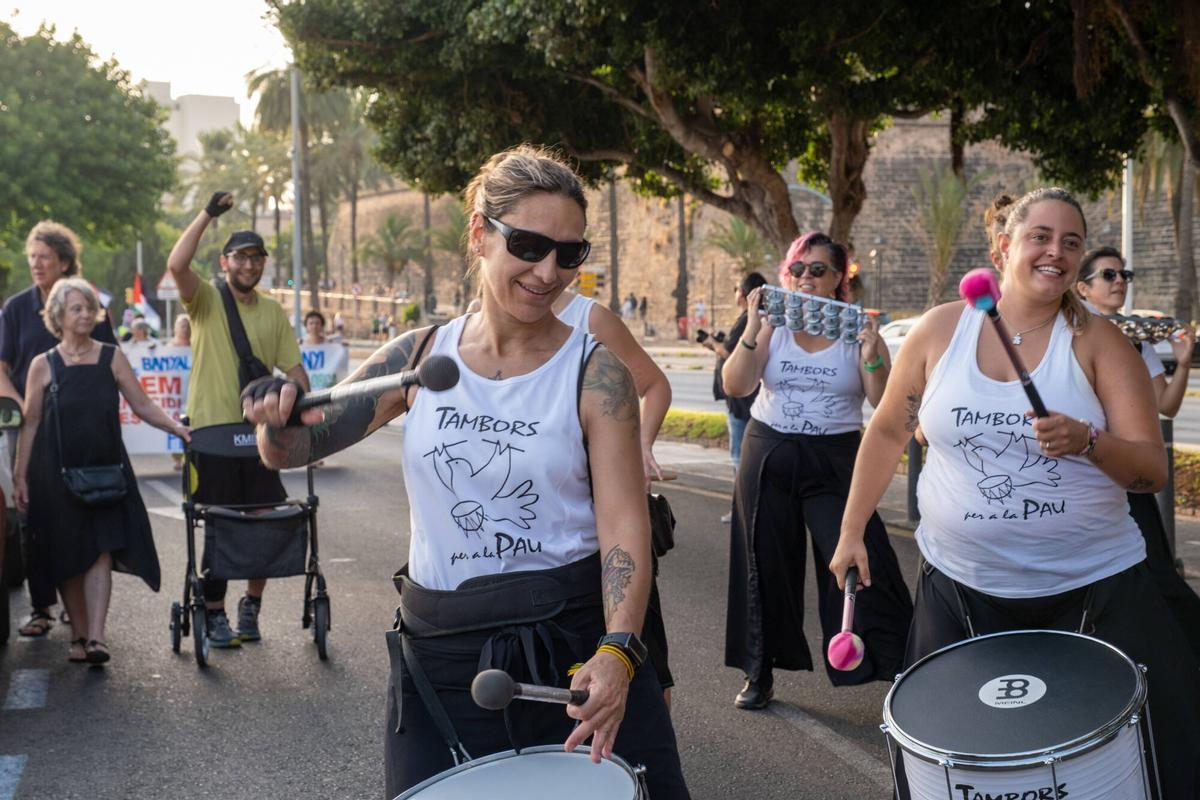 Manifestación en apoyo a Gaza y al pueblo palestino en Palma el viernes 31 de julio de 2026.