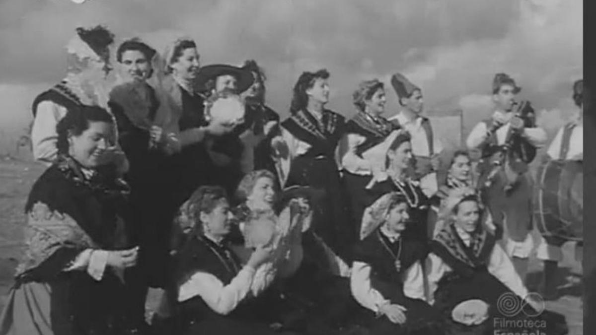 Grupo folklórico gallego en la década de los 50.