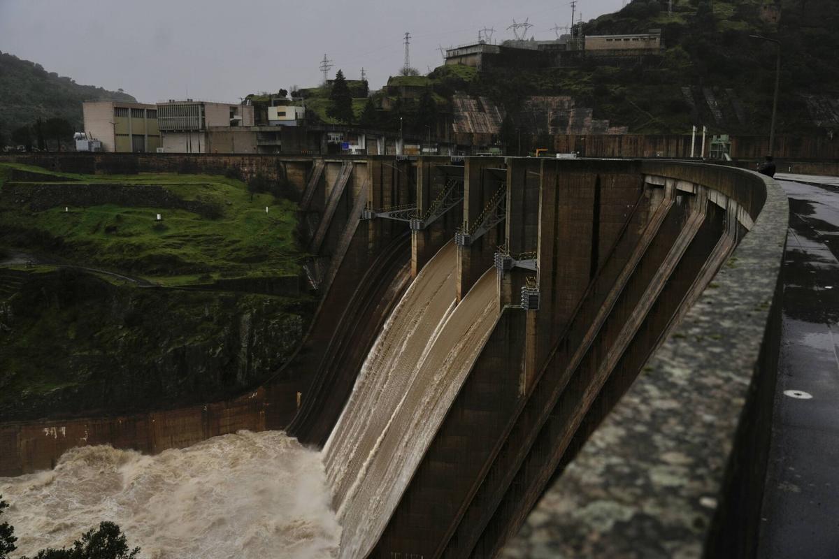 El estado de las presas de Zamora tras la crecida de los río por el temporal.
