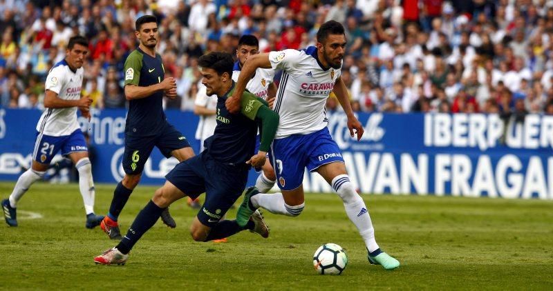 Sufrida victoria del Real Zaragoza contra el Sporting de Gijón