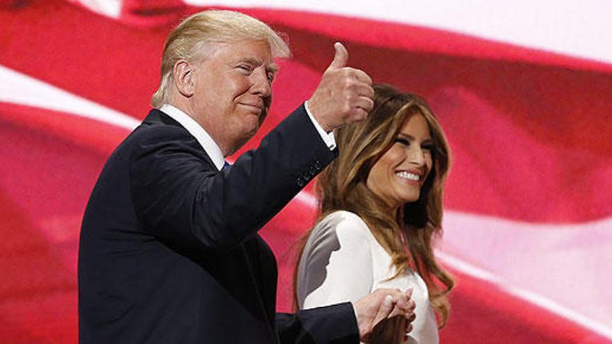 Donald Trump y su esposa, Melania Trump.