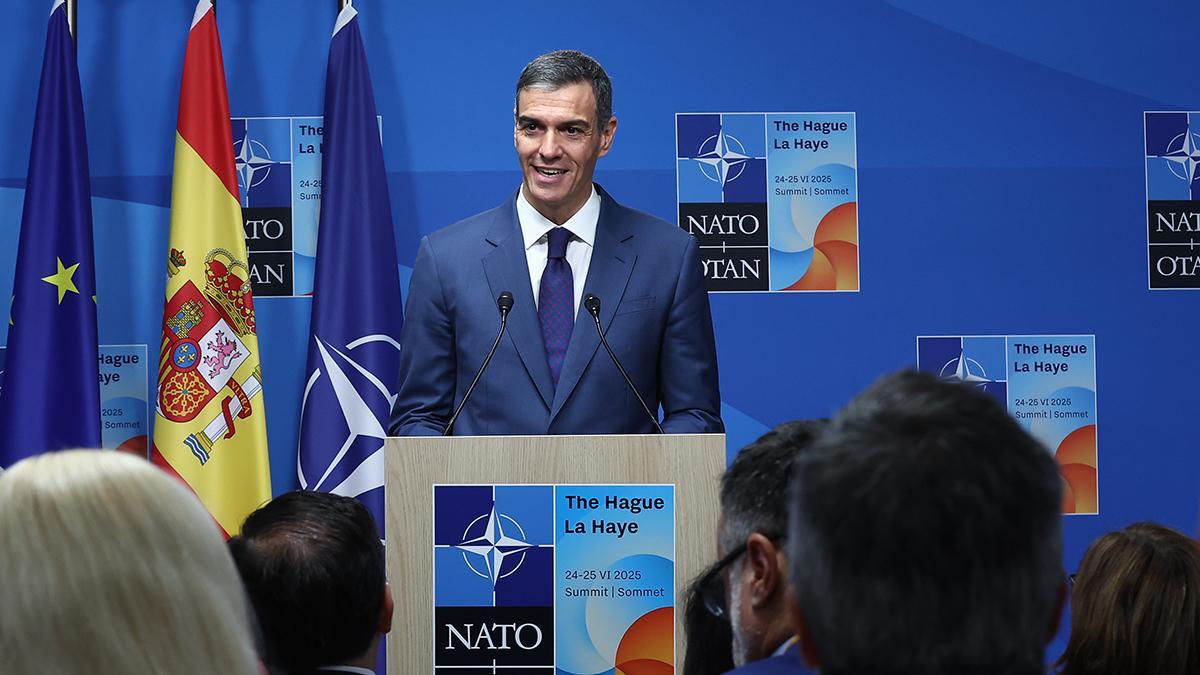 Rueda de prensa de Pedro Sánchez tras la cumbre de la OTAN