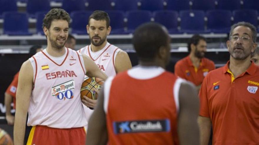 La selección española de basket, preparada para el amistoso ante Turquía