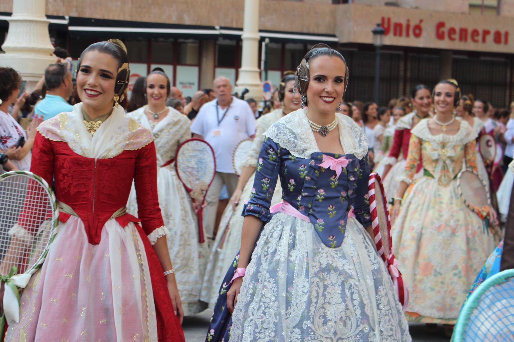 Las candidatas a falleras mayores de València, en la Batalla de Flores