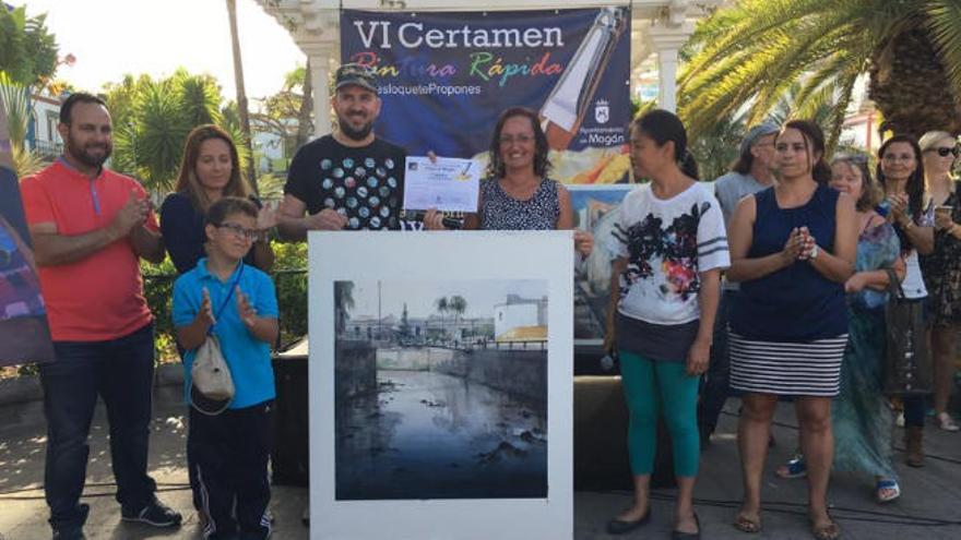 Pablo Rubén gana el primer premio del sexto Certamen de Pintura Rápida de Playa de Mogán