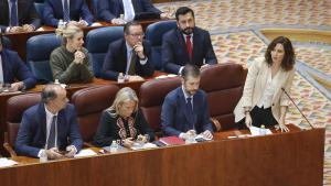 Isabel Díaz Ayuso durante el pleno en la Asamblea de Madrid.