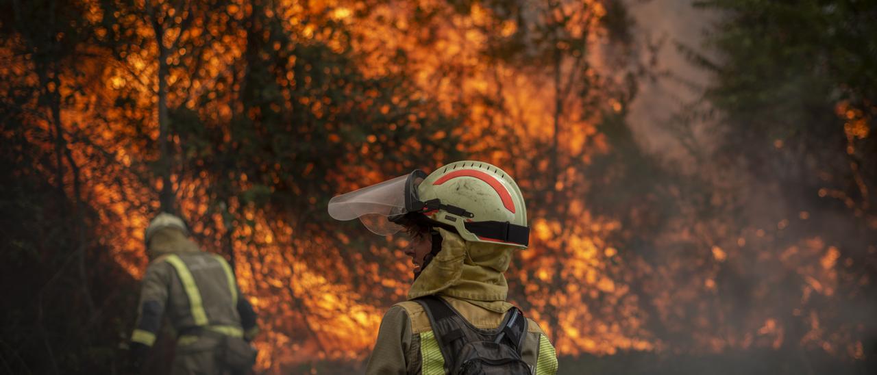 Incendio forestal en Carballeda de Valdeorras.