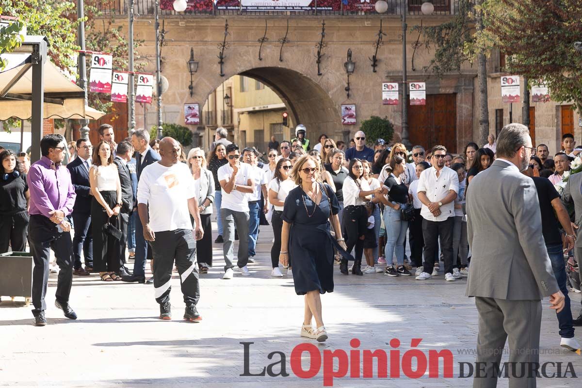 Imágenes del funeral en Caravaca de algunas de las víctimas del incendio en las discotecas de Murcia