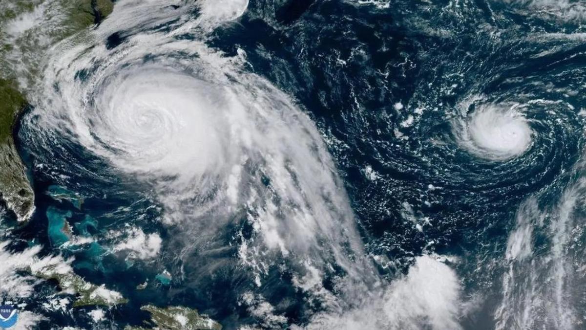 Imagen por satélite de un huracán