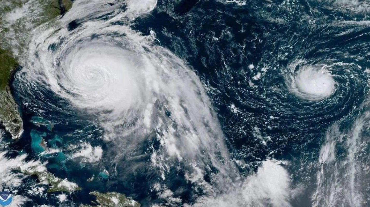 Imagen por satélite de un huracán
