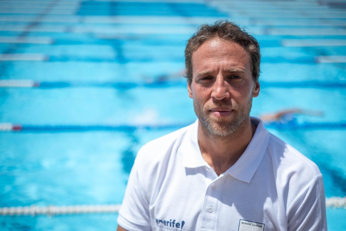 Albert Español, en la piscina Acidalio Lorenzo.