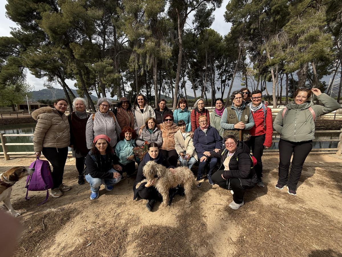 Participantes en la marcha contra la violencia machista celebrada en Les Valls.