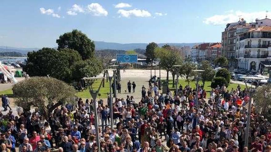 Una de las protestas organizadas en O Grove. // Muñiz