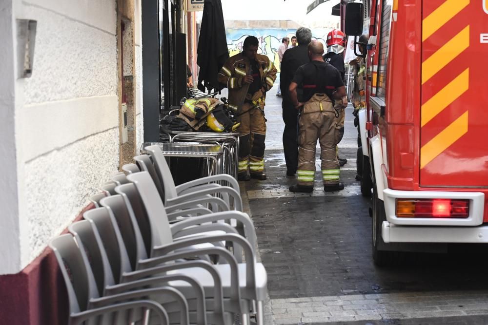 Incendio en un restaurante de la calle Oliva