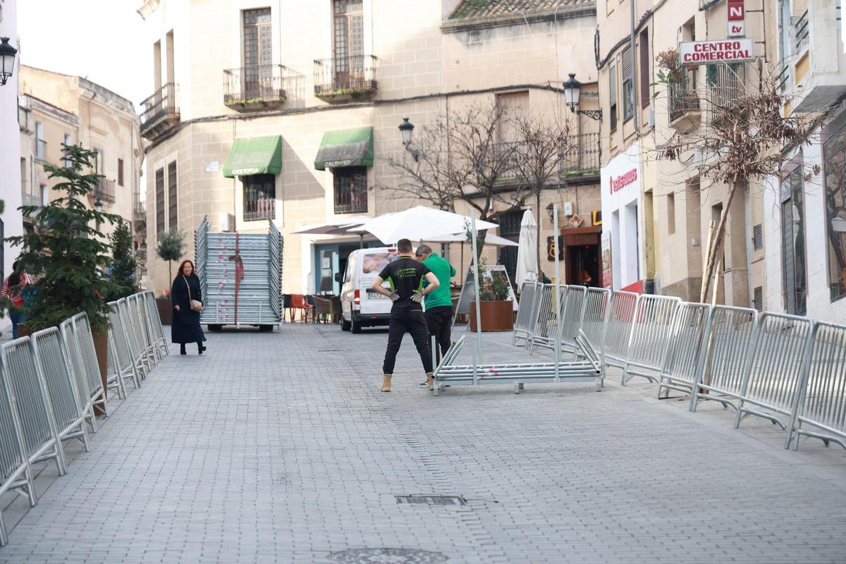 Montaje del circuito, este viernes.