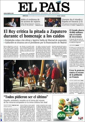 A les pàgines interiors ’El País’ realça que Veneçuela demana la detenció d’un testimoni del ’cas ETA-FARC’, que el ’número dos’ d’Urbanisme de Múrcia va cobrar 600.000 euros després d’un conveni, que Geogle estudia crear un índex de preus al consum (IPC) propi amb dades de comerç ’on line’, i que Catalunya obrirà al desembre un banc de llet materna.