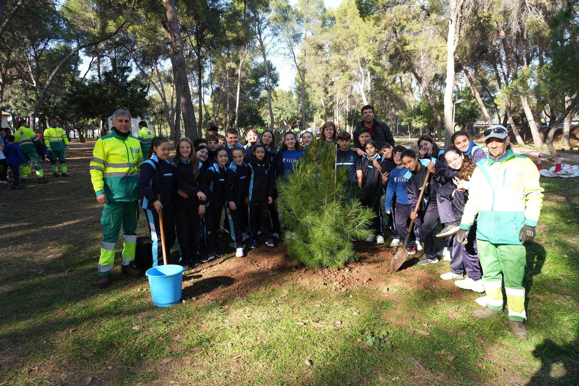 Los escolares de Vila-real celebran el Día del Árbol en el paraje del Termet