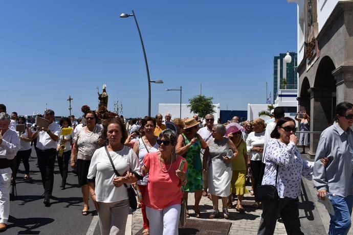 San Ginés, procesión con traca de calor a 30 grados