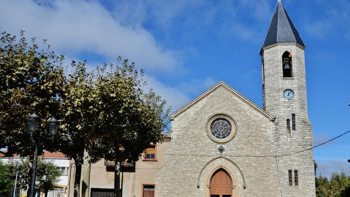 Iglesia en el pueblo donde nacieron los yogurs Pastoret.