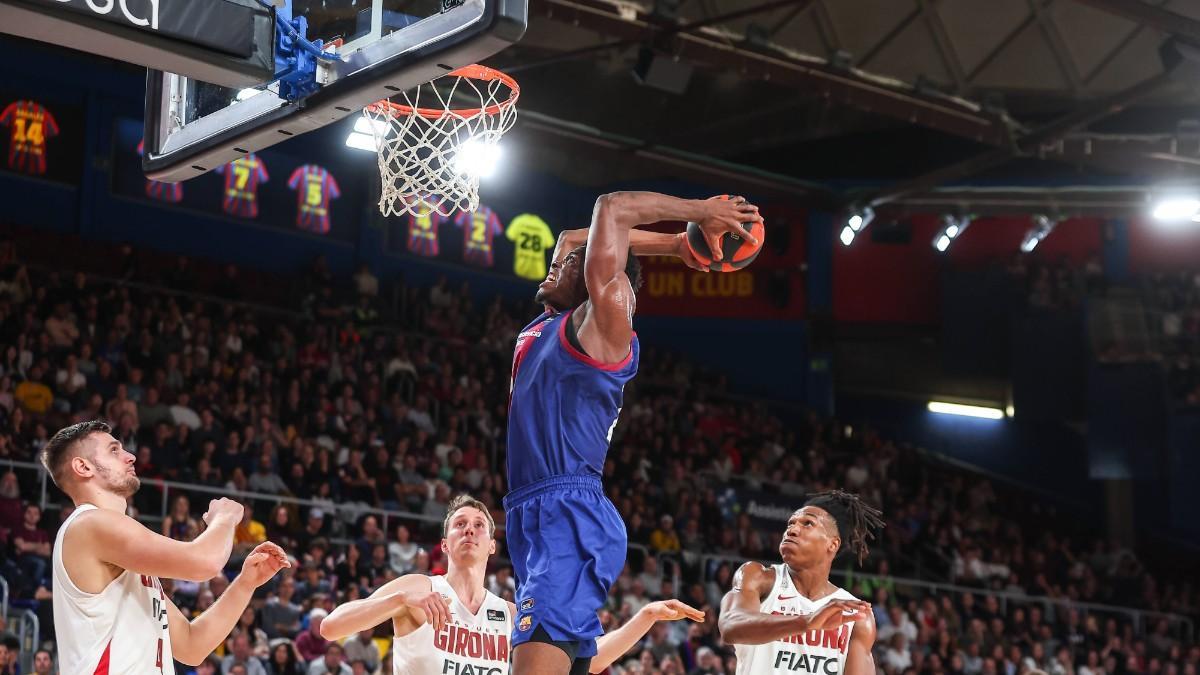 James Nnaji, en el Barça-Girona de la pasada temporada jugado en el Palau