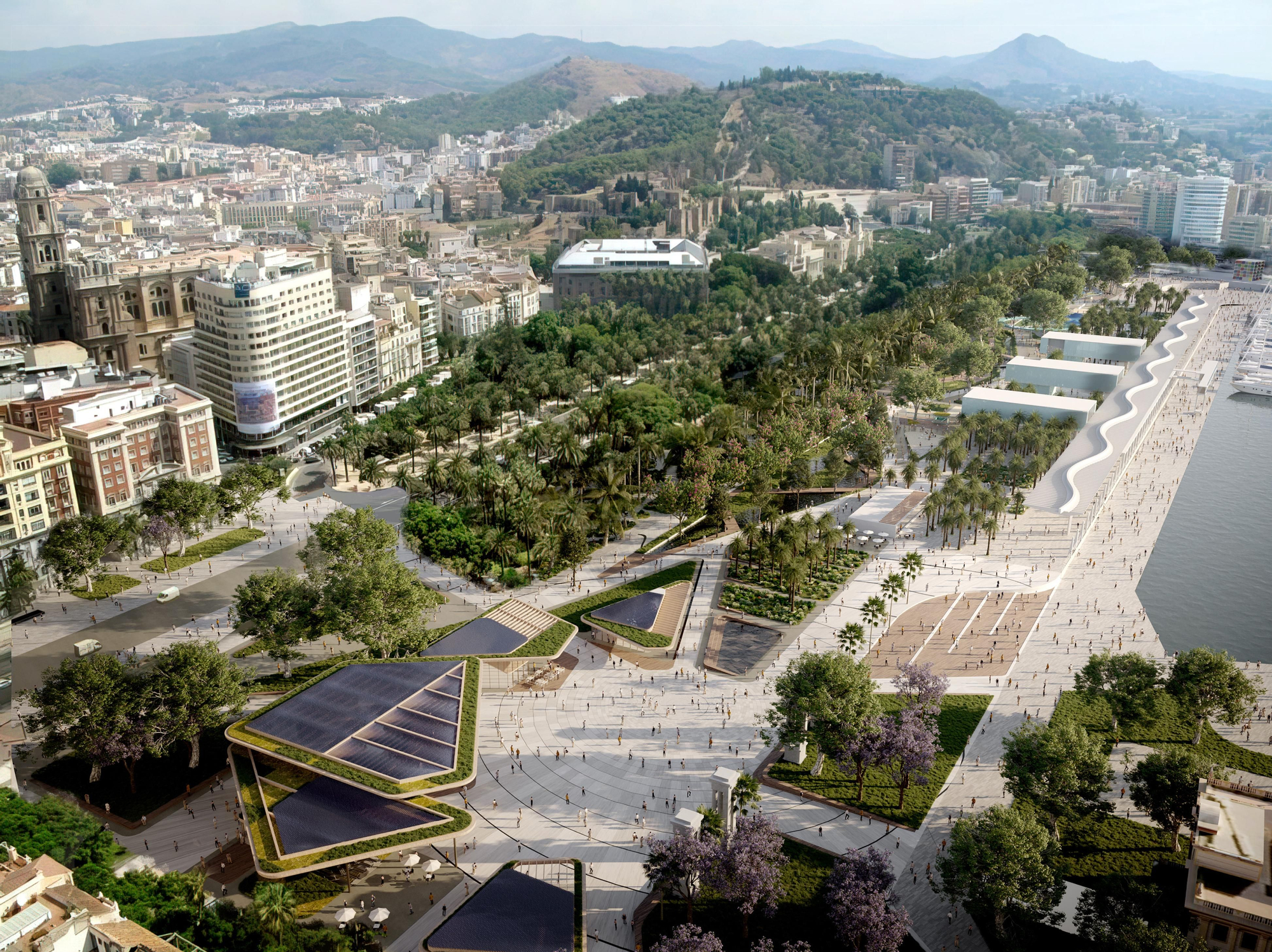 Así quedará la plaza de La Marina y el Paseo del Parque con el proyecto del Plan Litoral