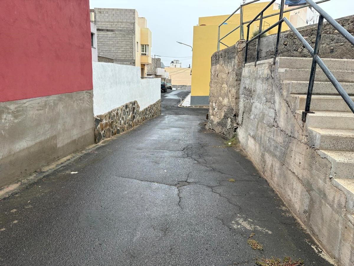 Repavimentación en Gáldar.