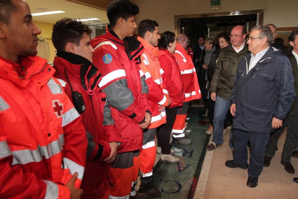 El ministro del Interior y el presidente de la Comunidad visitan las zonas afectadas