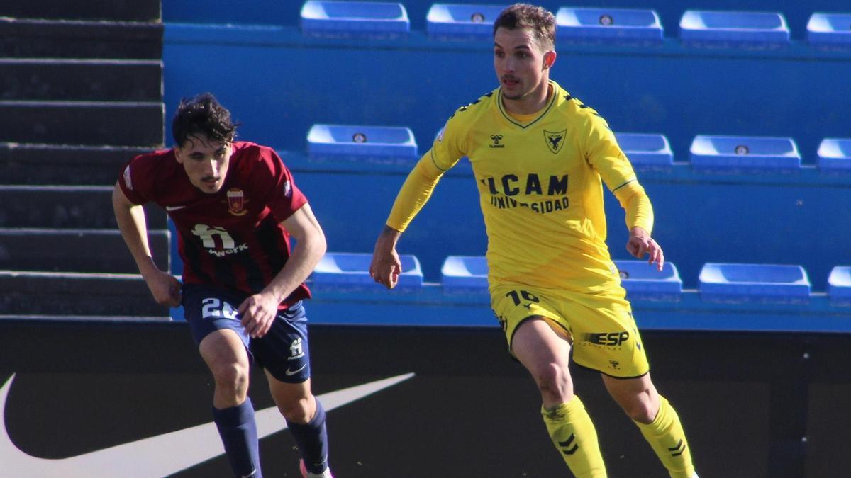 Chacartegui, durante el encuentro amistoso ante el Eldense