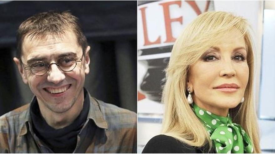 Carmen Lomana y Juan Carlos Monedero.