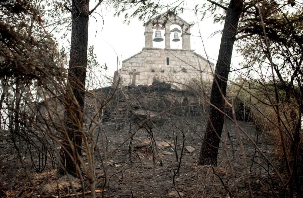 Efectes dels incendis que afecten Galícia, aquest dilluns 16 d''octubre del 2017