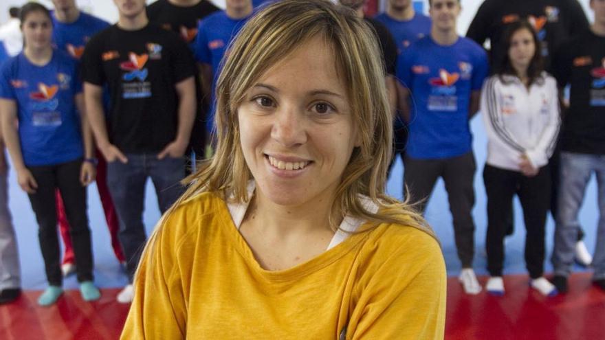 Laura Gómez, en primer término, posa junto a alumnos venidos de toda España.