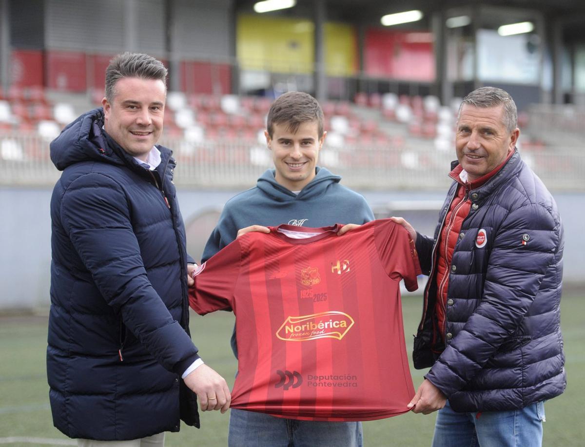 Porrúa, en el Novo Municipal, junto a Toño Camba y Alejandro García.