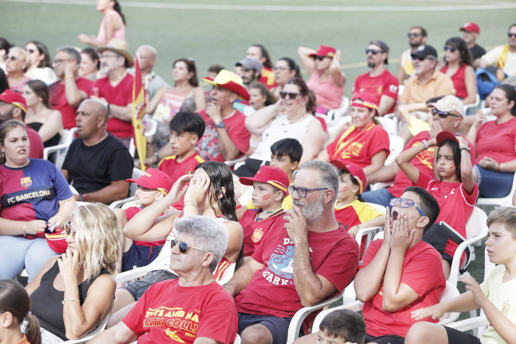 Apoyo a la selección española desde Pòrtol y Son Pardo
