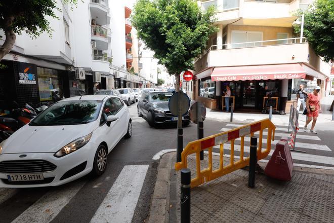 Las imágenes de las obras en la avenida Isidor Macabich de Ibiza