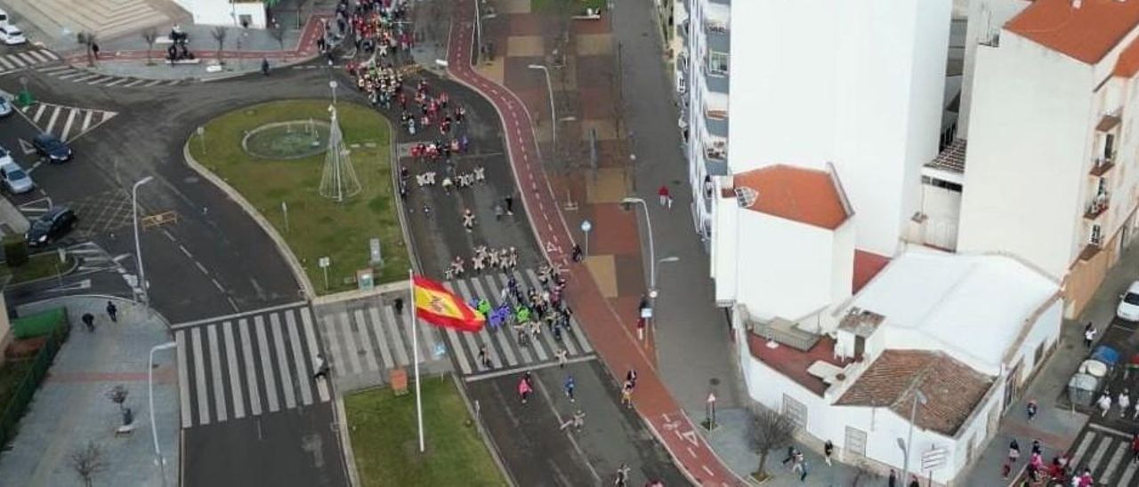 Vista aérea de la zona de la avenida de la Paz durante el pasado domingo.