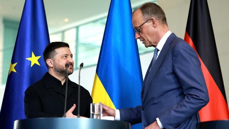 Merz y Zelenski amplían la producción conjunta de drones y celebran 