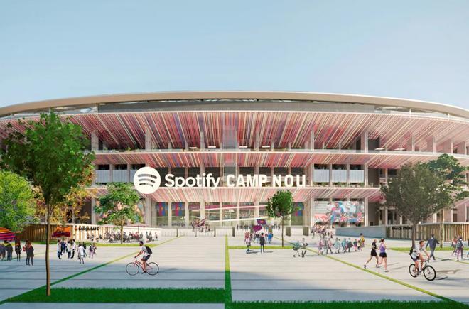 Así lucirá la fachada del Camp Nou tras el acuerdo con Spotify