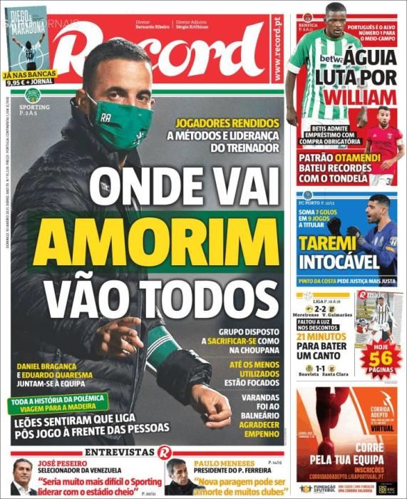 Portada RECORD domingo 10 enero 2021