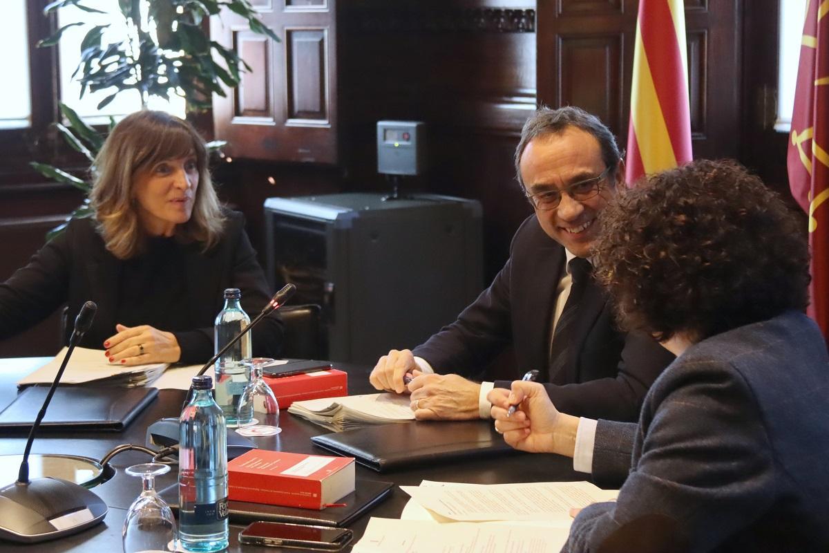La Mesa del Parlament, presidida por Josep Rull.